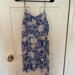 Express Blue and White Floral Dress